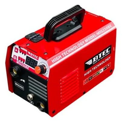 Máy hàn mig không dùng khí Btec MIG250BE Trang bị 2 chức năng hàn MIG và hàn Que.Tặng kèm 1 cuộn hàn 1KG