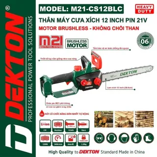 Máy cưa pin Dekton M21-CS12BLC chưa có pin sạc