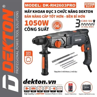 Máy khoan bê tông 3 chức năng Dekton DK-RH2603PRO