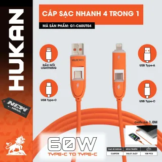 Cáp Sạc Nhanh 4 Trong 1 Hukan G1-C60UT04